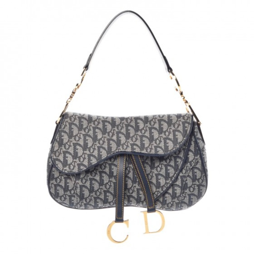 NEW CHRISTIAN DIOR Monogram Double Saddle Bag
